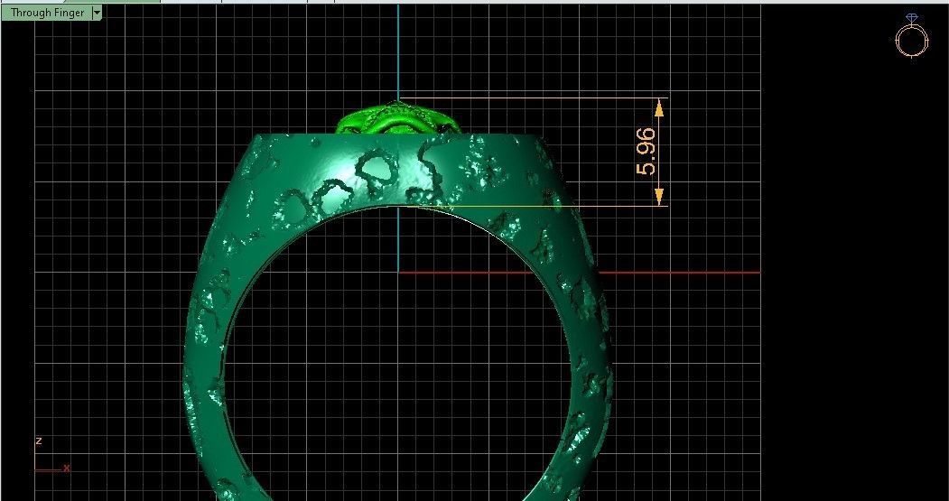 Skull Ring 3D print model_6