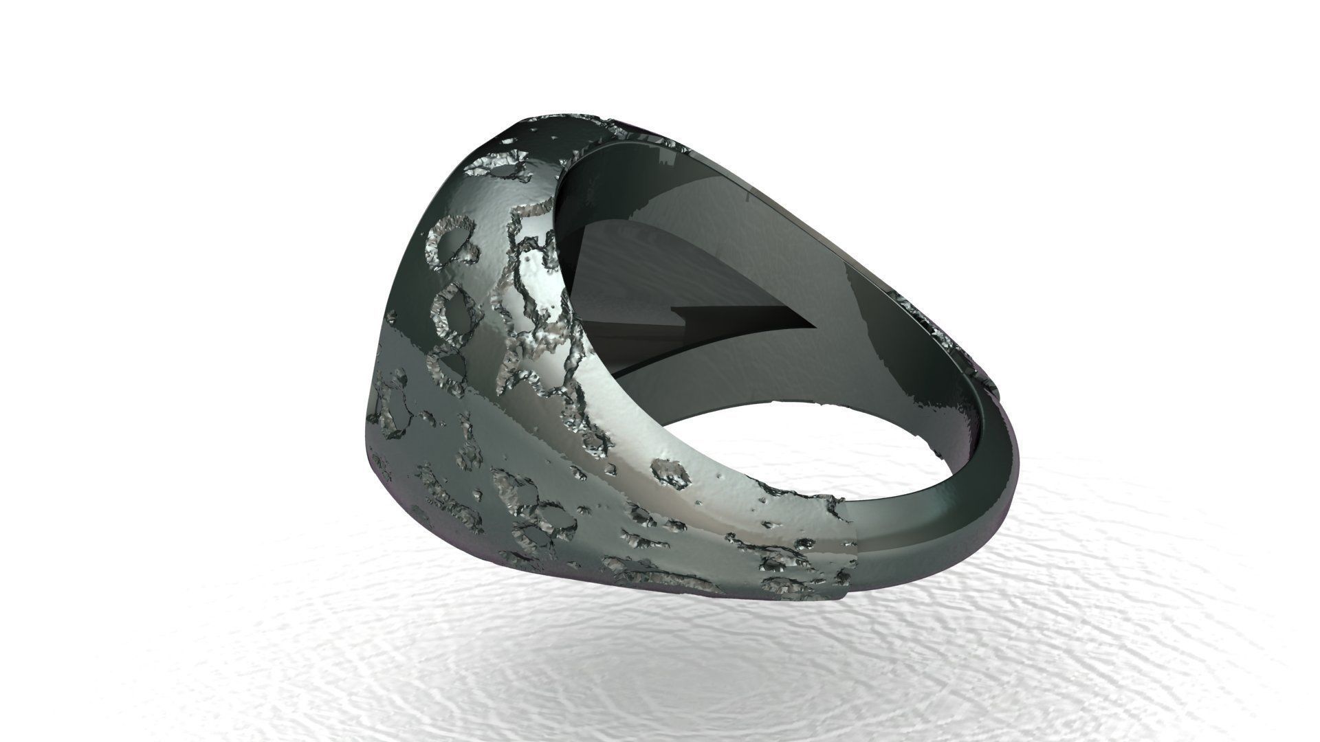Skull Ring 3D print model_2