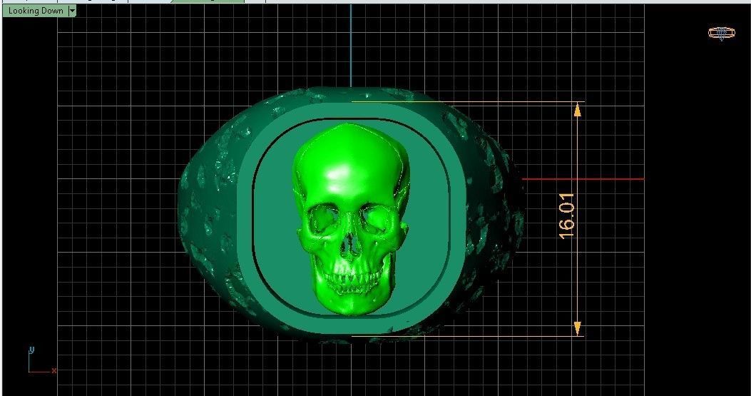 Skull Ring 3D print model_5