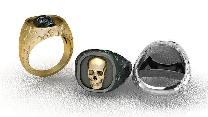 Skull Ring 3D print model