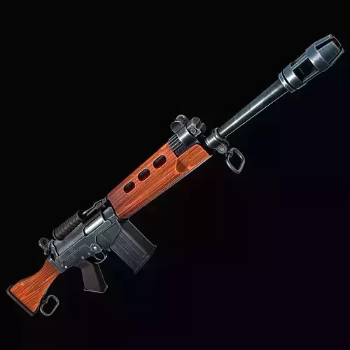 Stylized FN FAL rifle