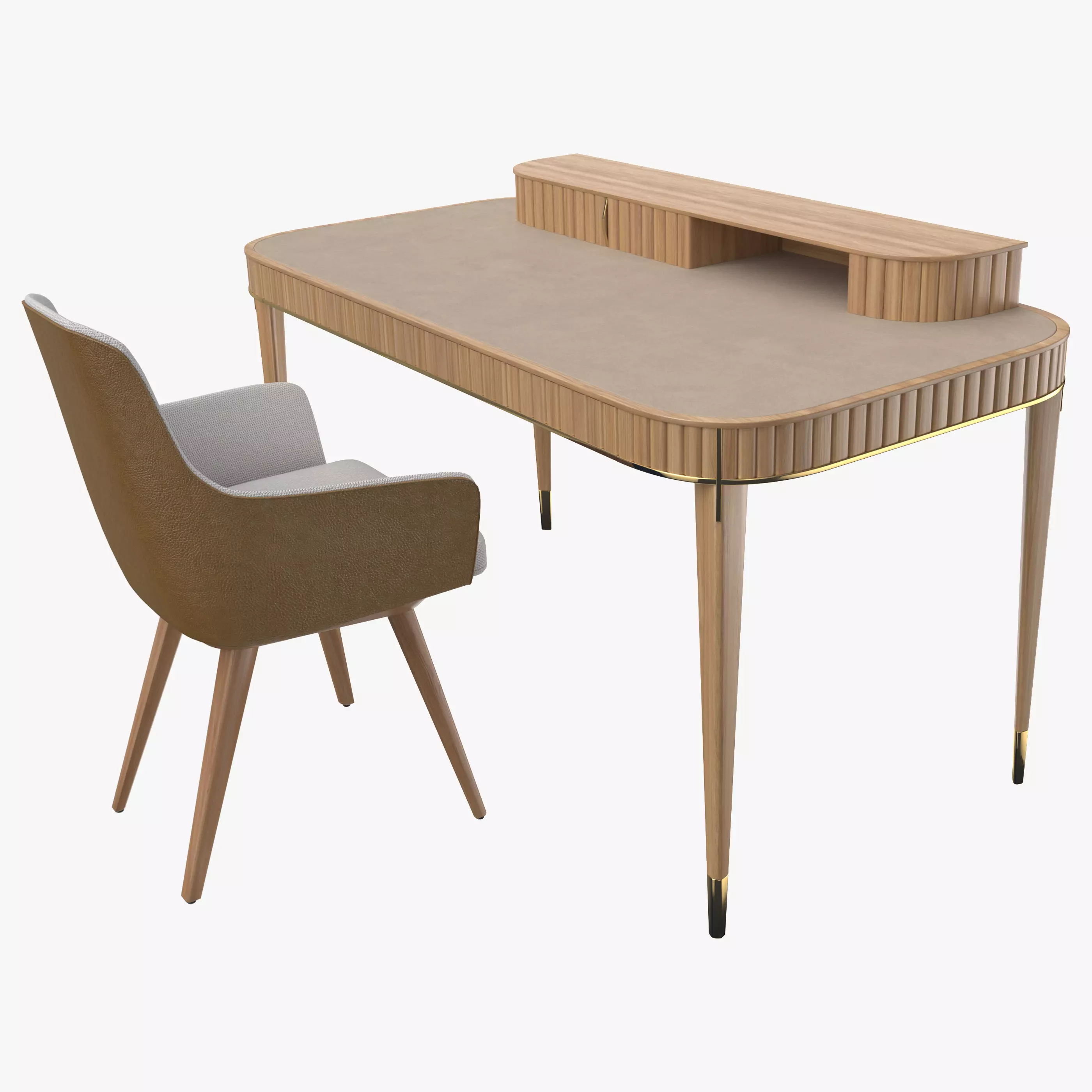 Eden-Rock Armchair with Table by Sacha Lakic Roche Bobois 3D model_0