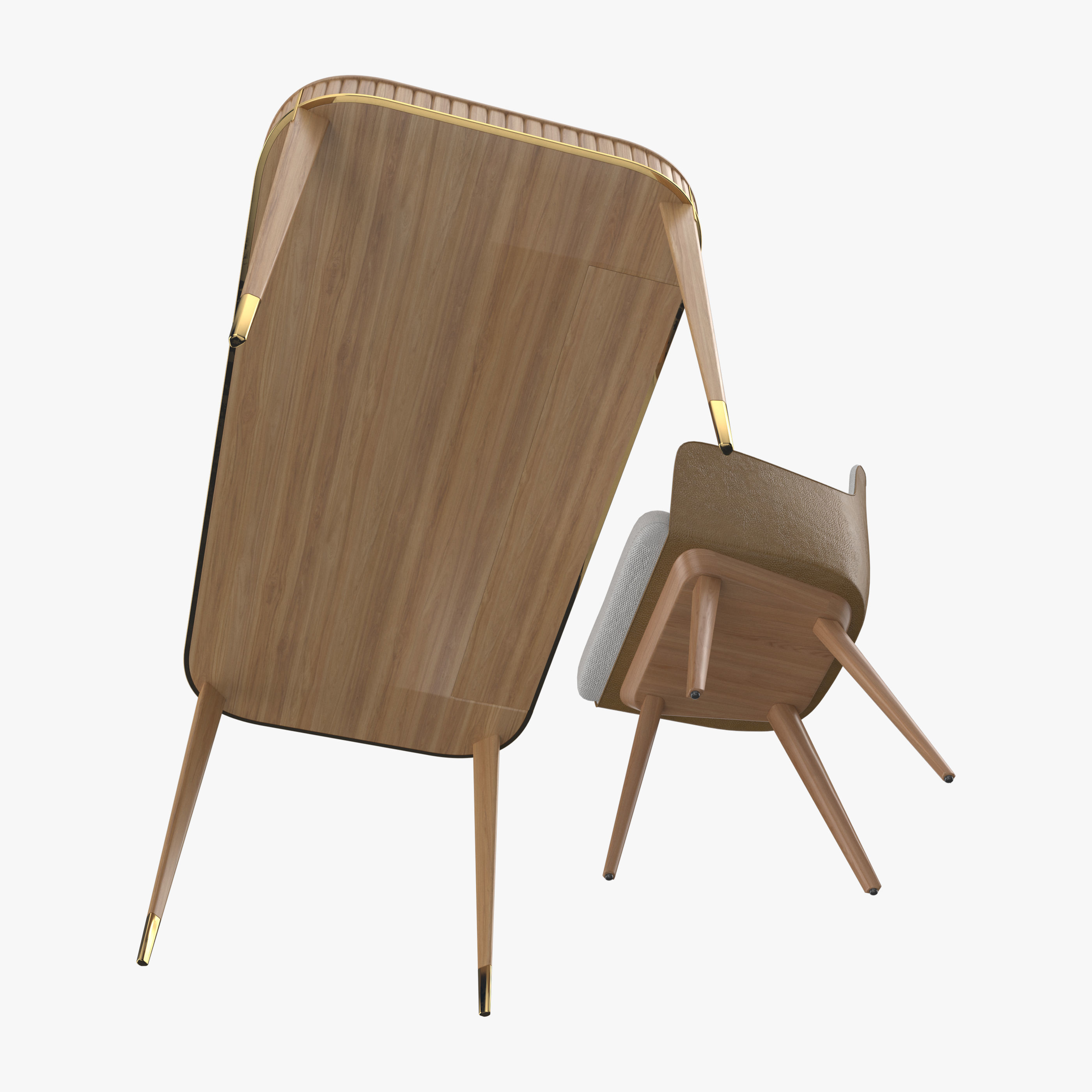 Eden-Rock Armchair with Table by Sacha Lakic Roche Bobois 3D model_4