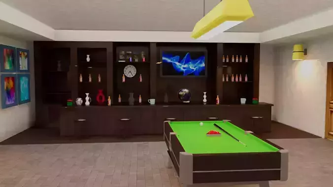 Pool table interior set