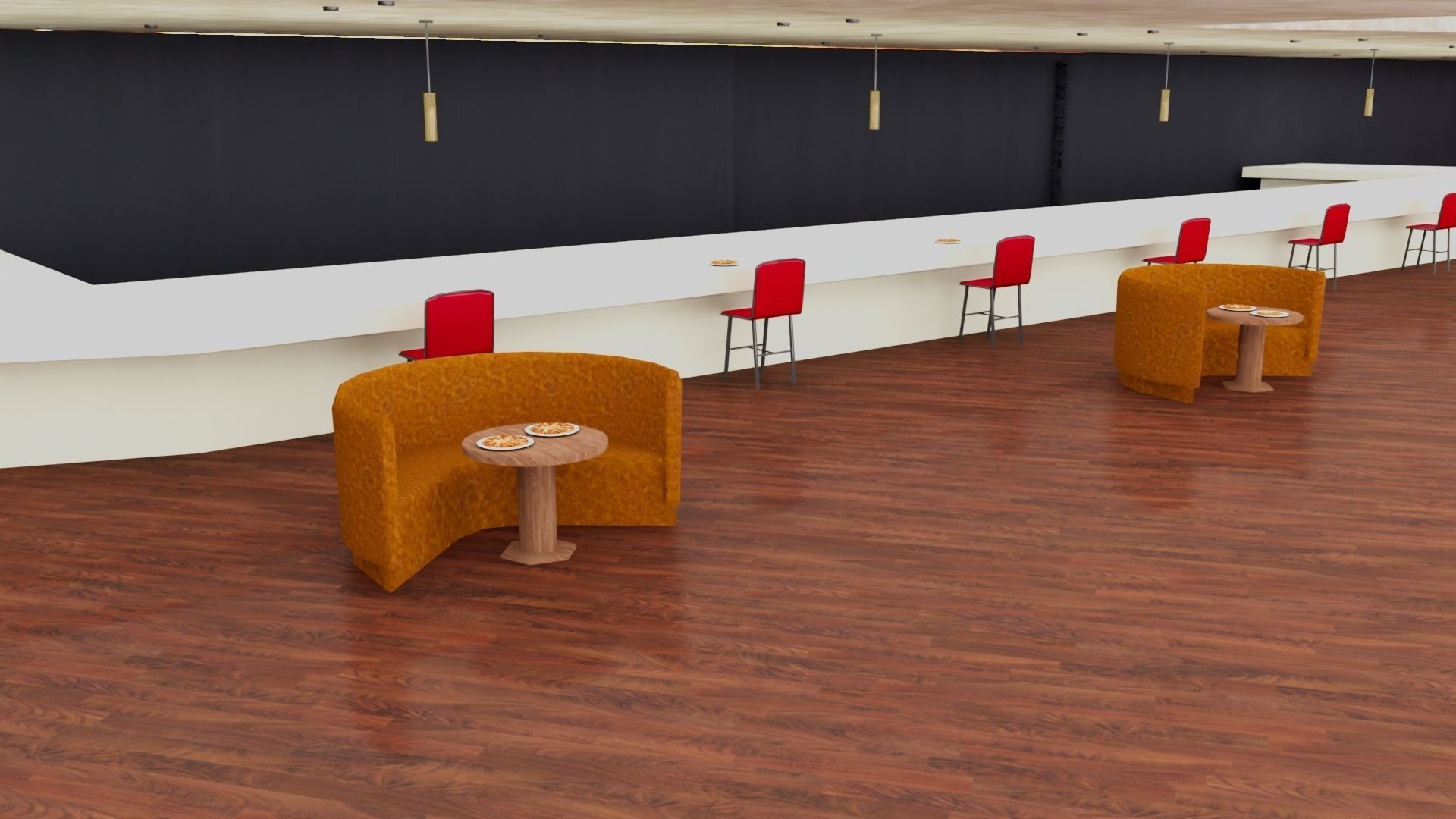 Pizza hut Low-poly 3D model_2