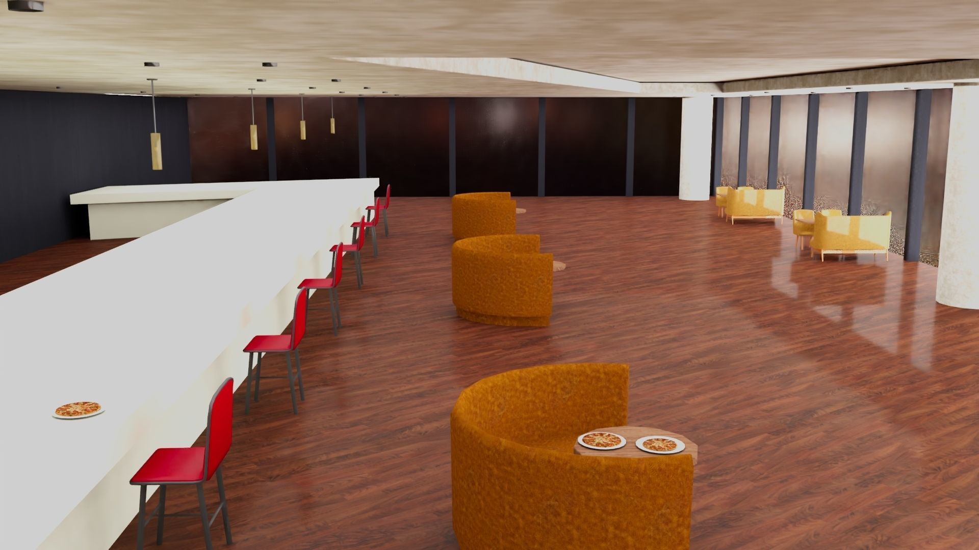 Pizza hut Low-poly 3D model_3