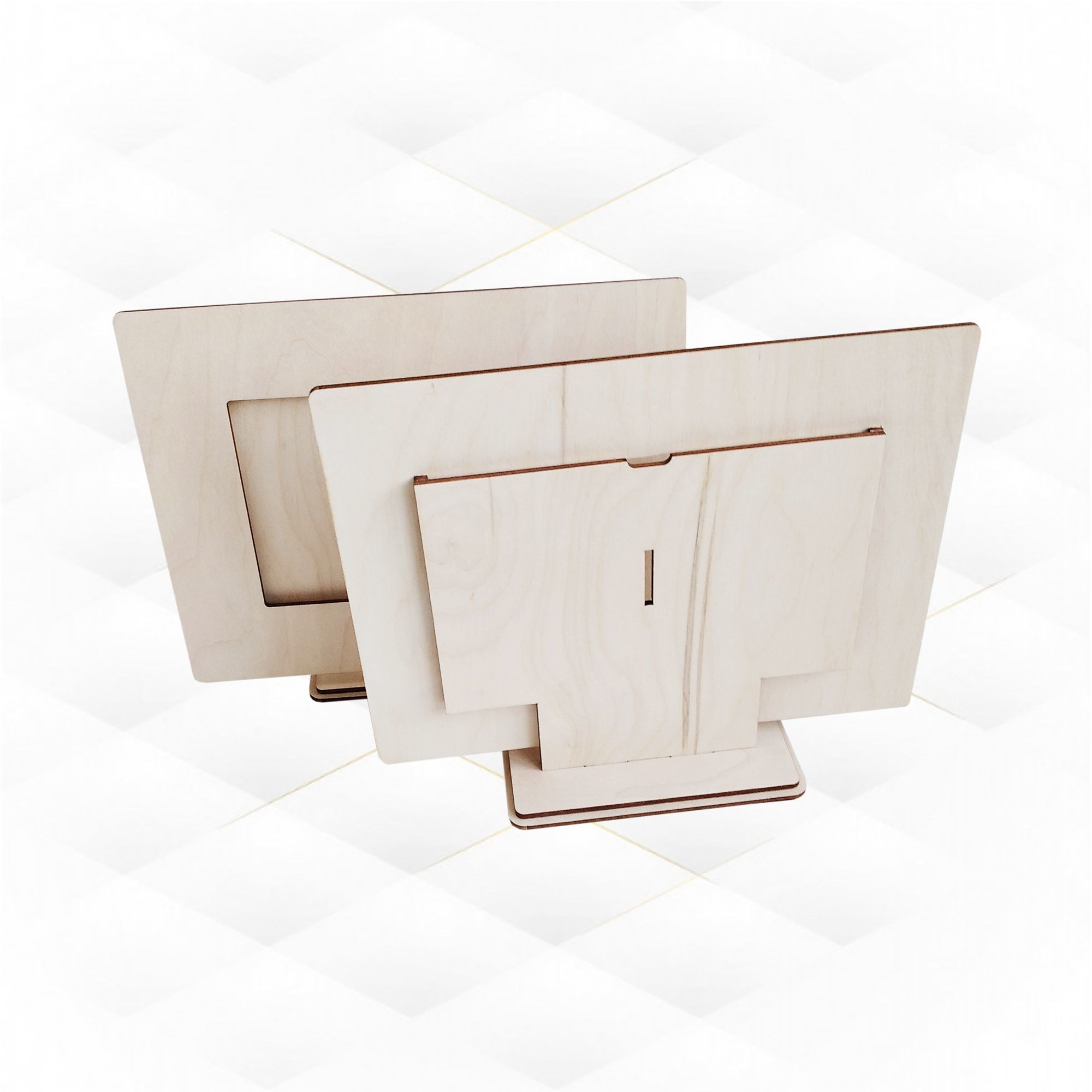 Photo frame laser cutting svg dxf files 2 pattern Laser cut 3D print model_3