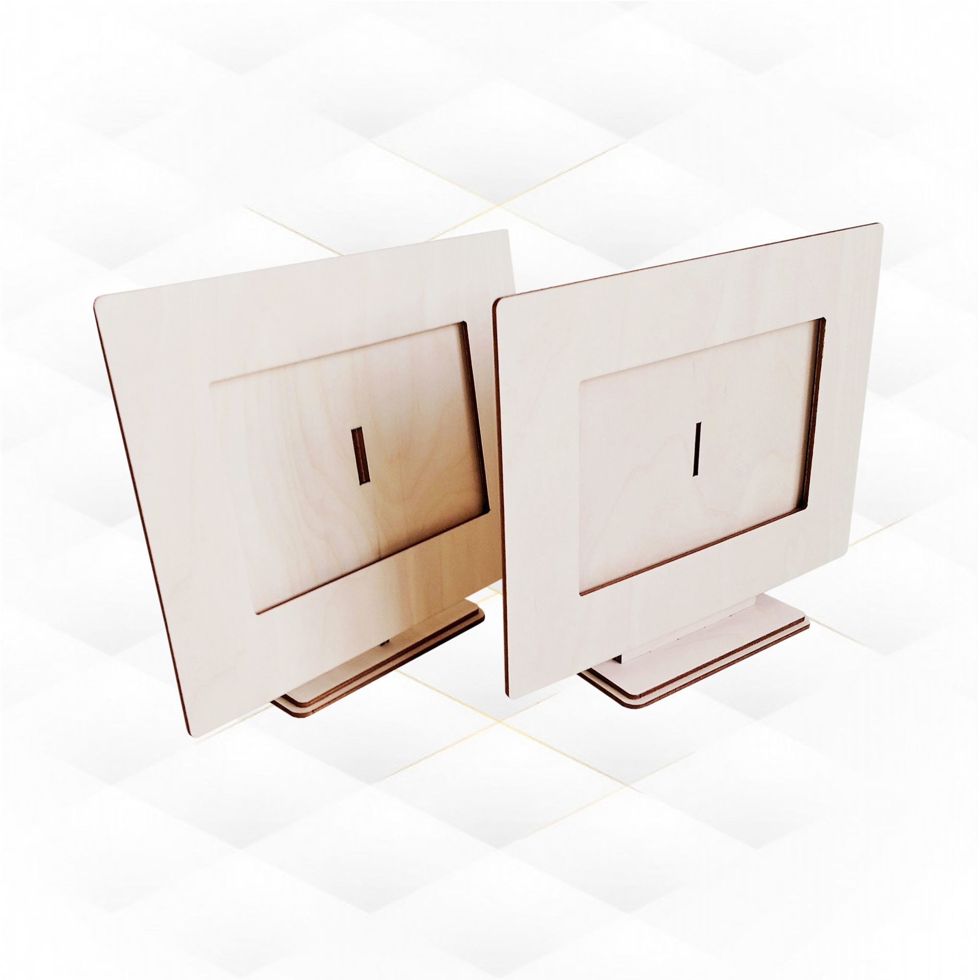 Photo frame laser cutting svg dxf files 2 pattern Laser cut 3D print model_1