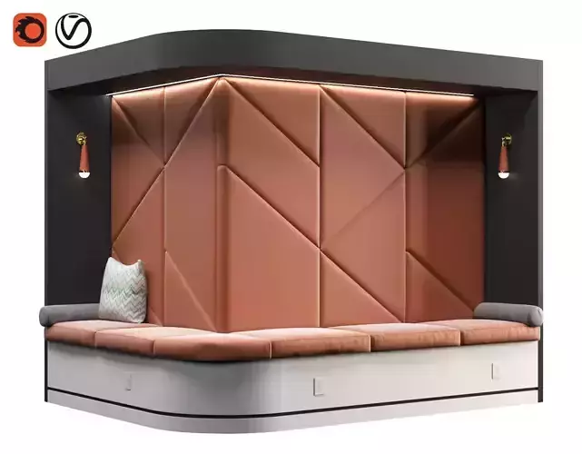  Restaurant and Office Lobi Seating 14 3D model
