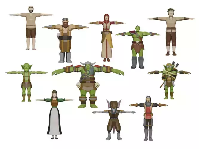 RPG Character Low-poly 3D model