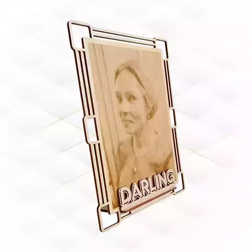 Photo frame for laser engraving  cutting design