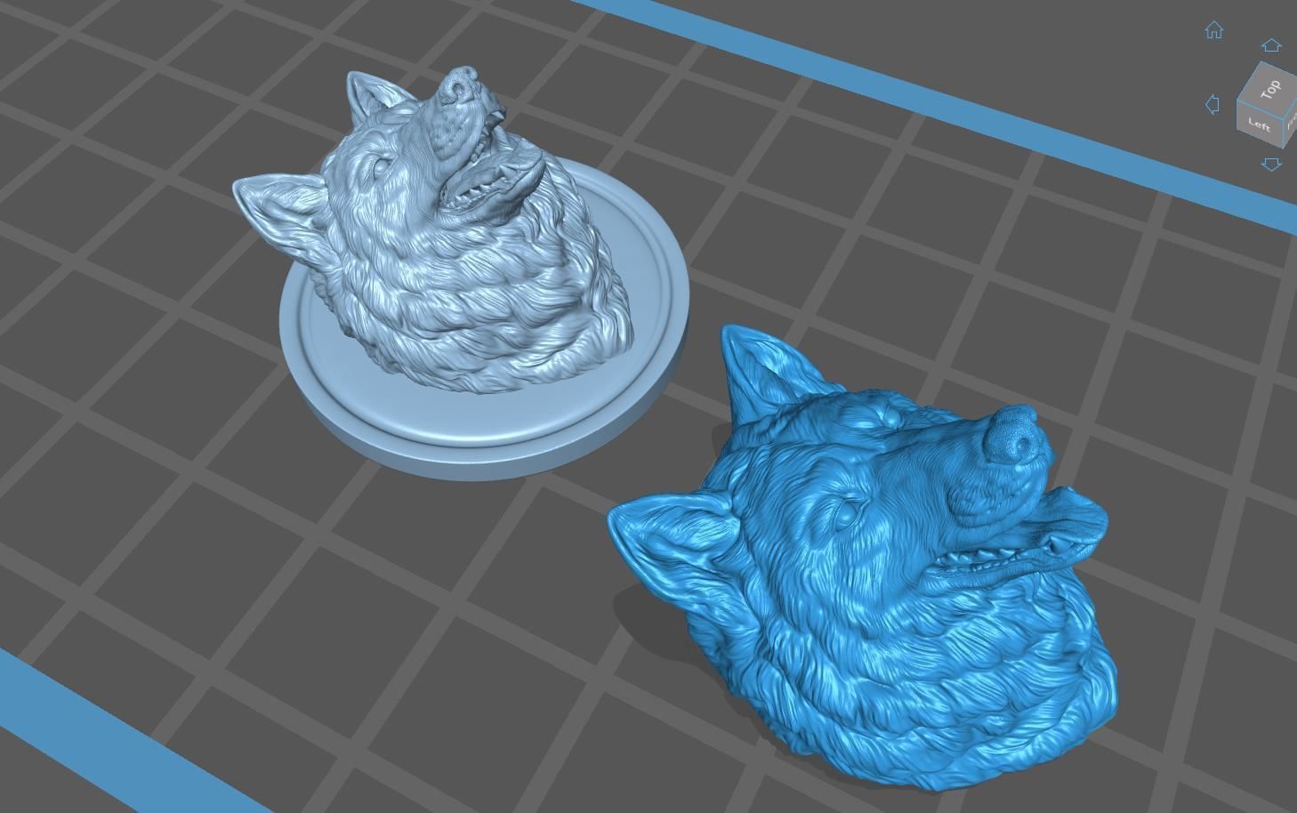 Wolf head with a mouth 3D print model_27