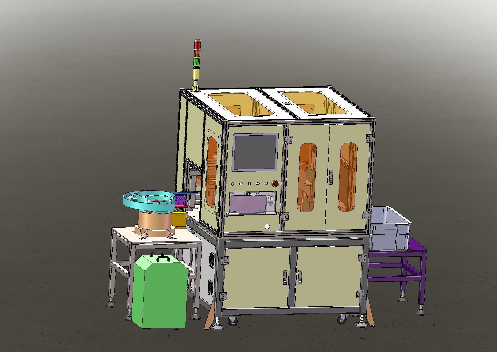 Automatic radium carving machine  3D model_4