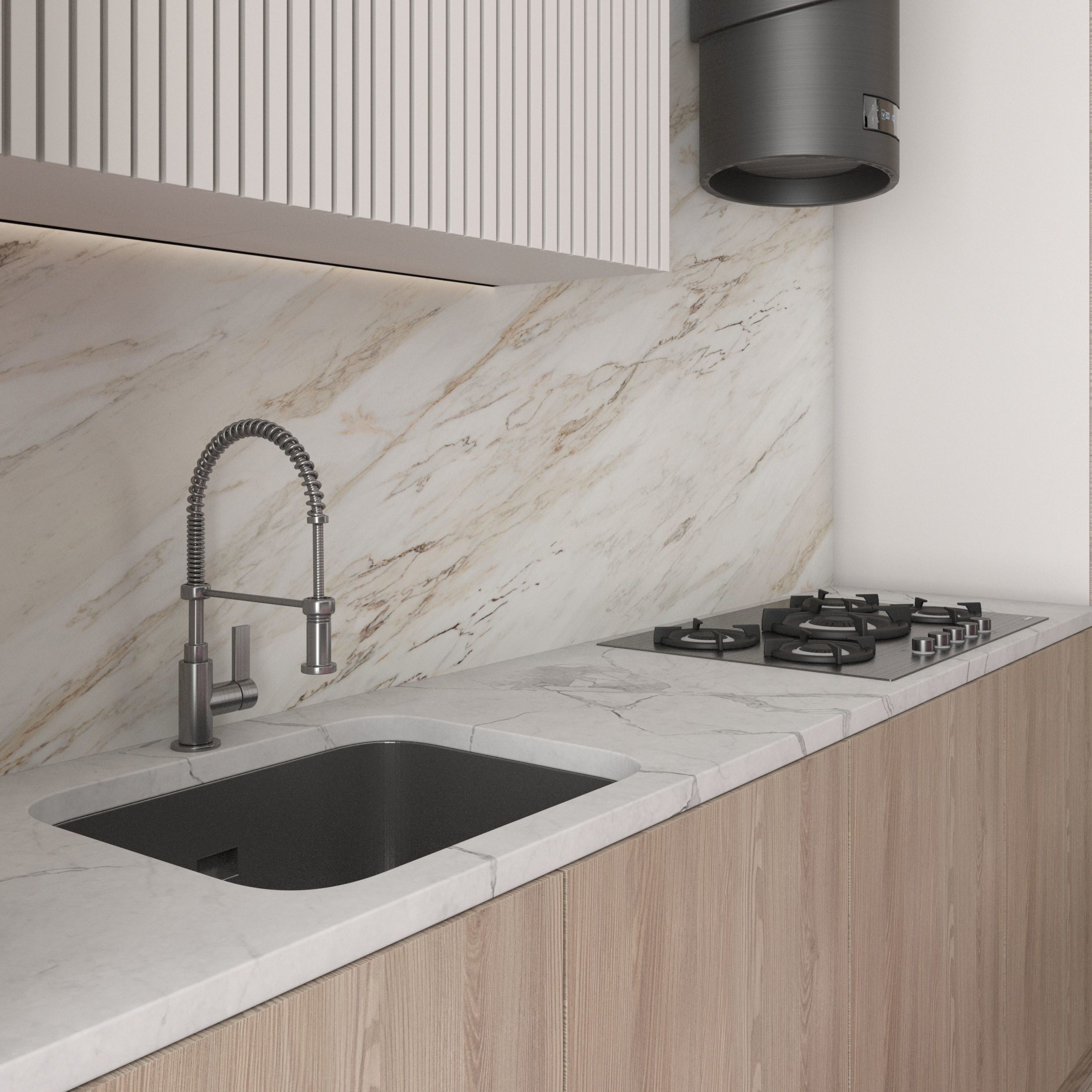 Kitchen Modern 85 - 2 color 3D model_3