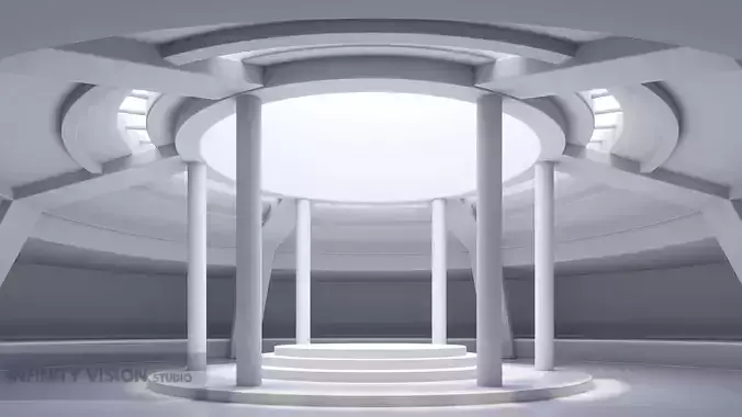 Basemesh interior space 05  Low-poly 3D model