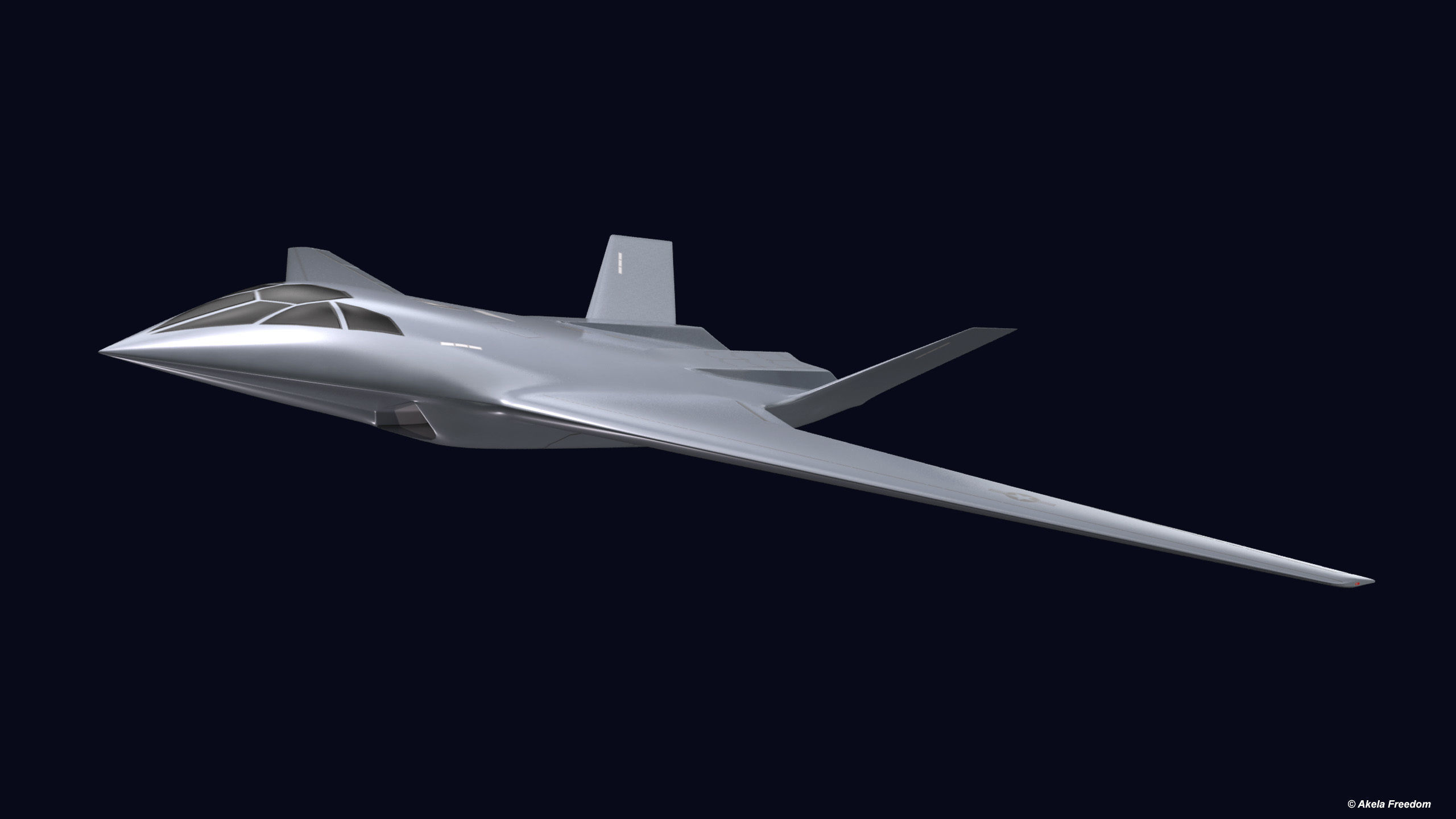Blended Wing Body Concept 3D model animated | CGTrader