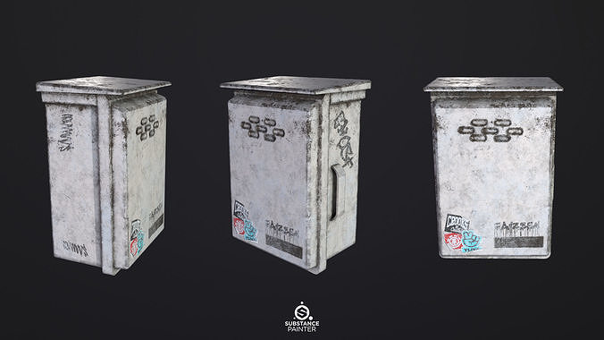 Old Fusebox  PBR  Free low-poly 3D model