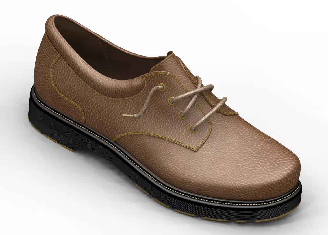Derby shoe OBJ  3D model_0