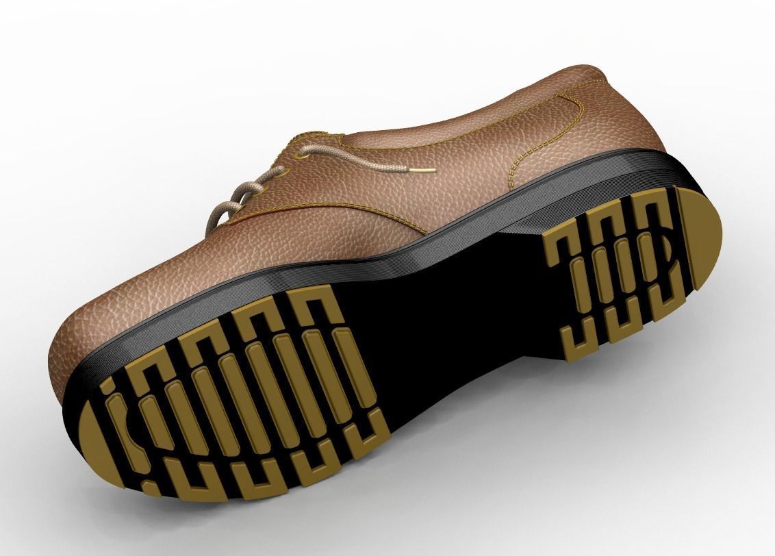 Derby shoe OBJ  3D model_3