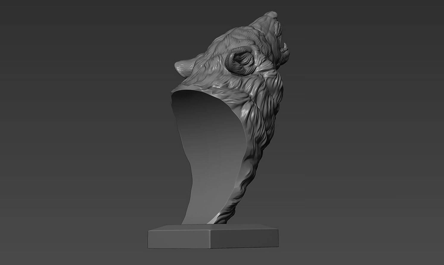 Wolf howls 3D print model_16