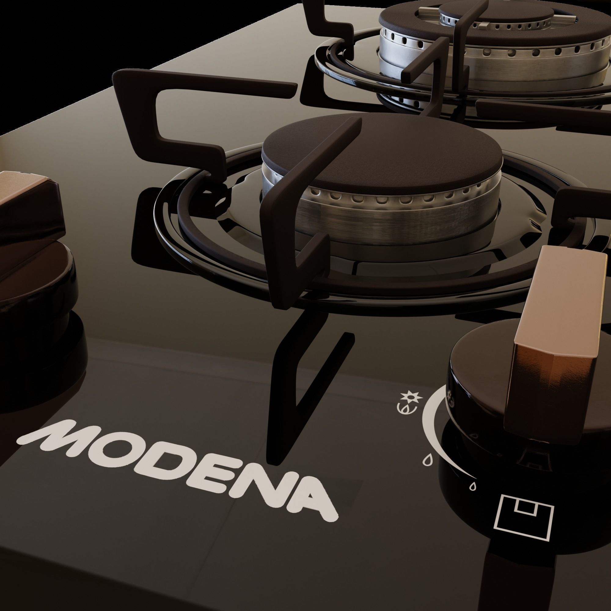 Modena Built In Gas Hob BH 1325 L Free 3D model_1