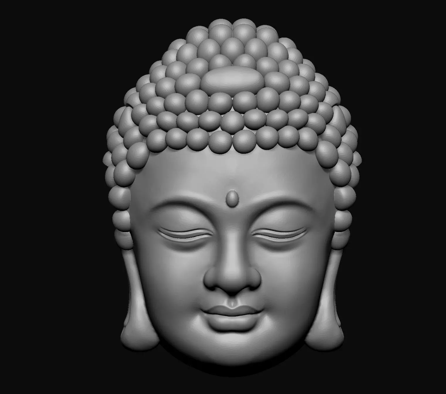 Charm Head Buddha 3D print model_0