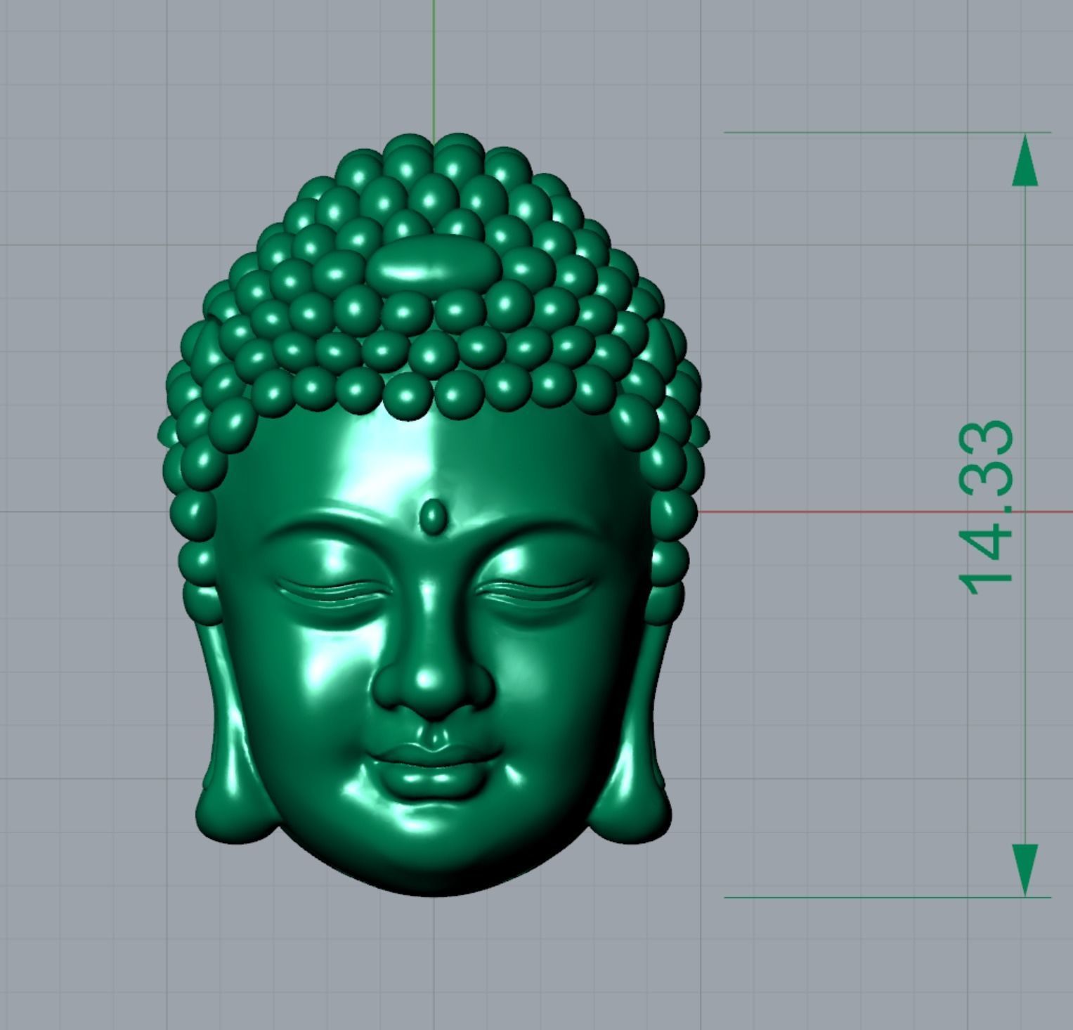 Charm Head Buddha 3D print model_3