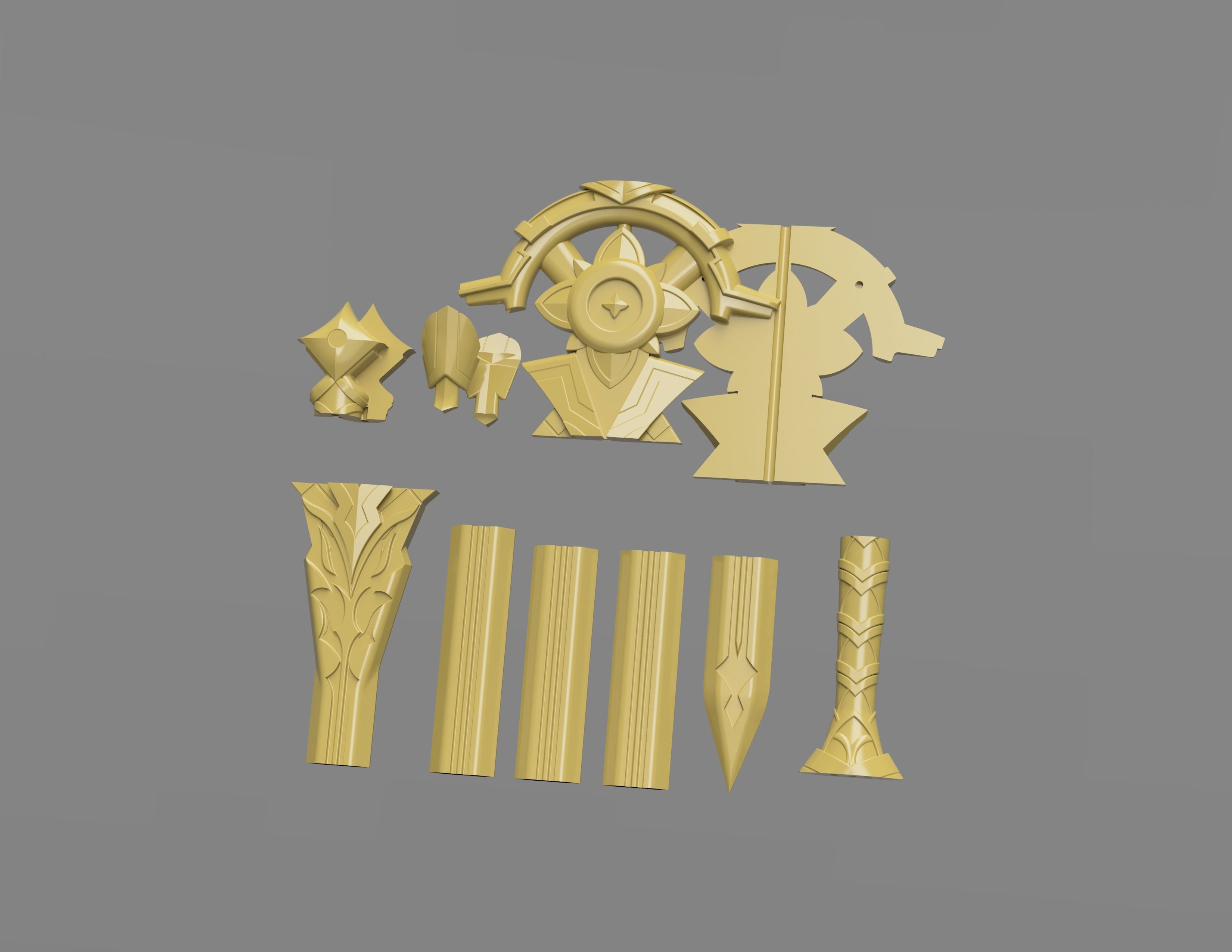 Genshin Impact - Cinnabar Spindle - 3d file stl 3D print model_6