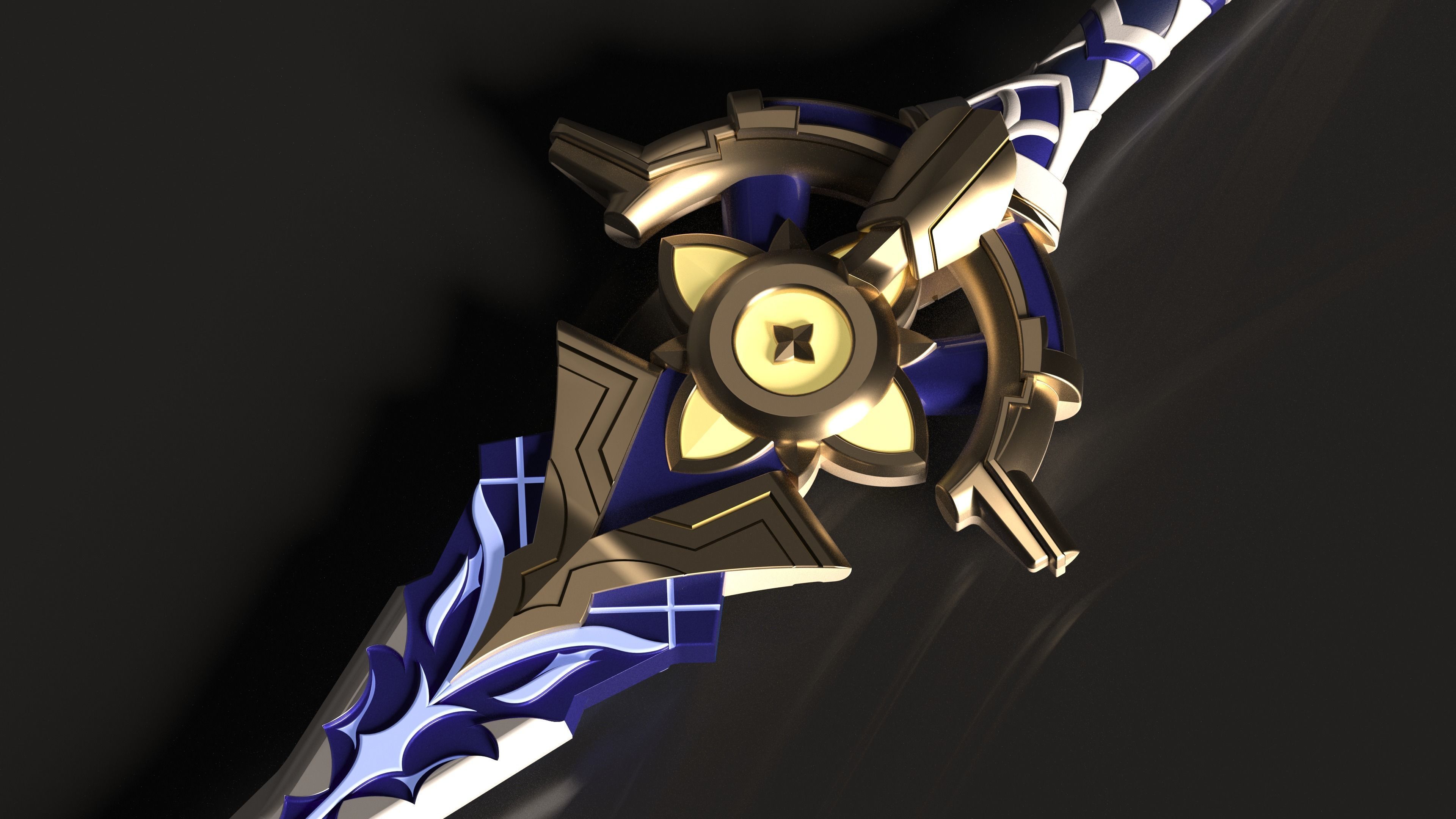 Genshin Impact - Cinnabar Spindle - 3d file stl 3D print model_4