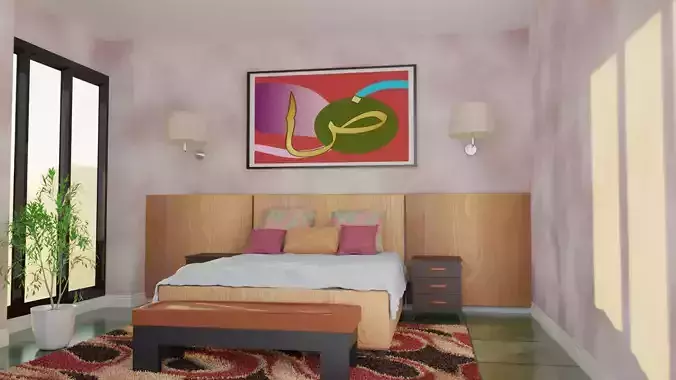 3D - Interior - Bedroom 3D model