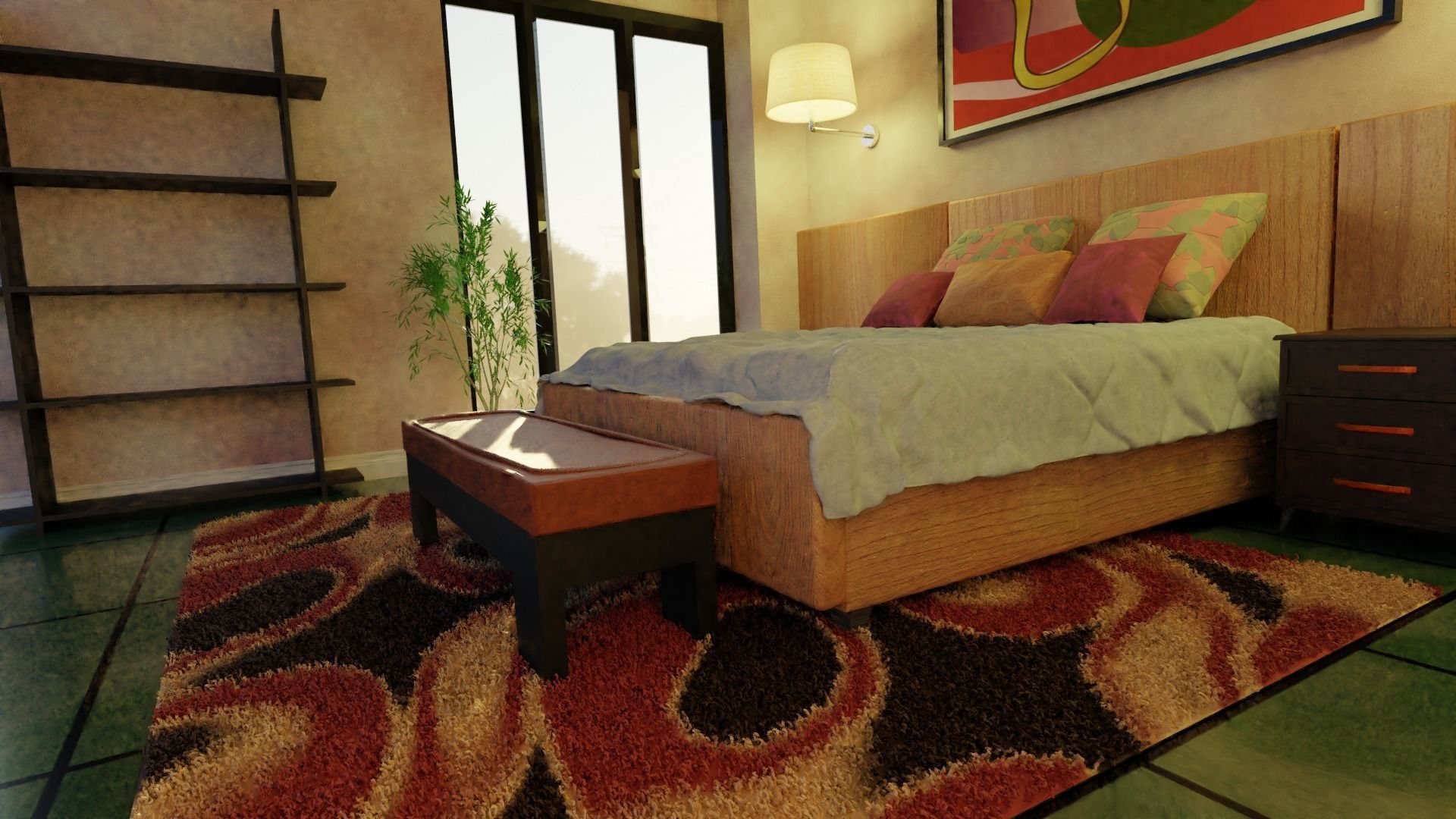 3D - Interior - Bedroom 3D model_3