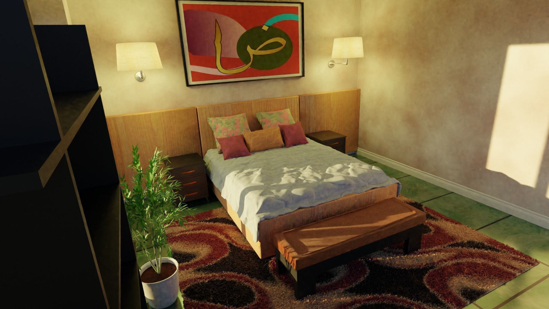 3D - Interior - Bedroom 3D model_2