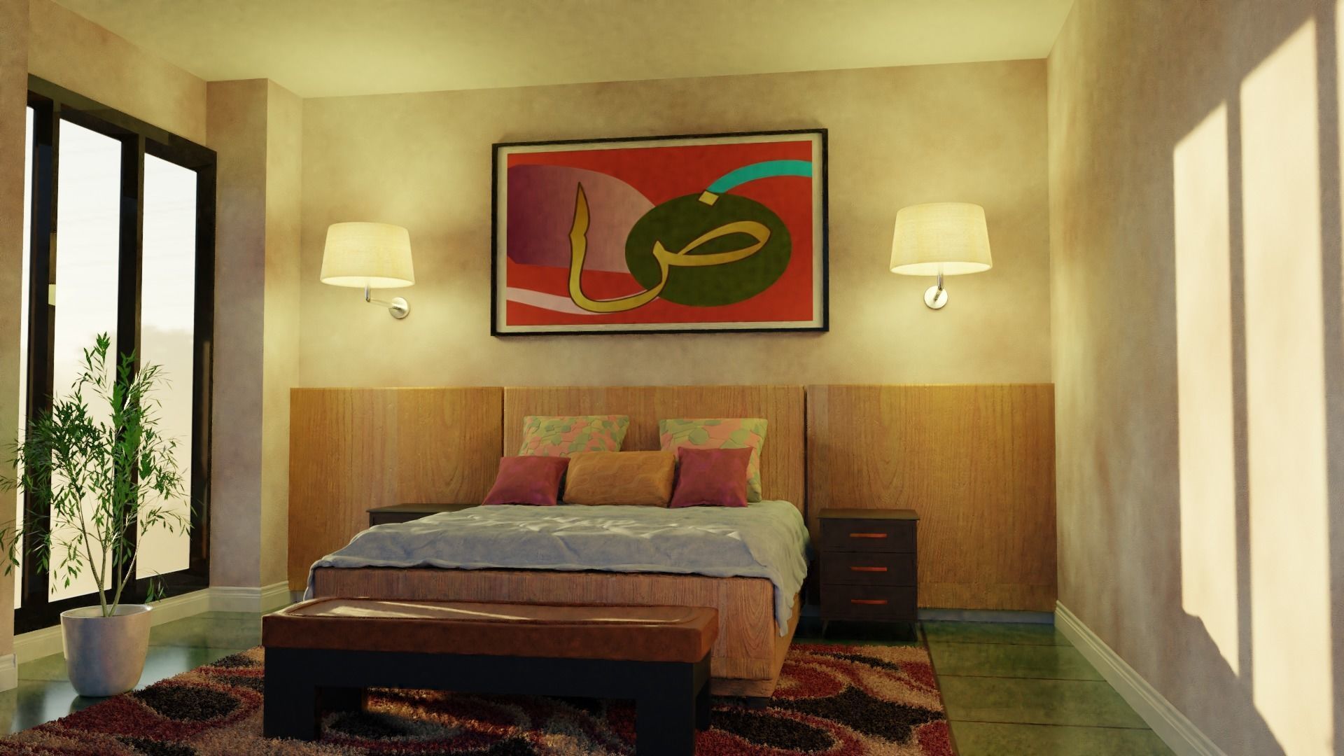 3D - Interior - Bedroom 3D model_1