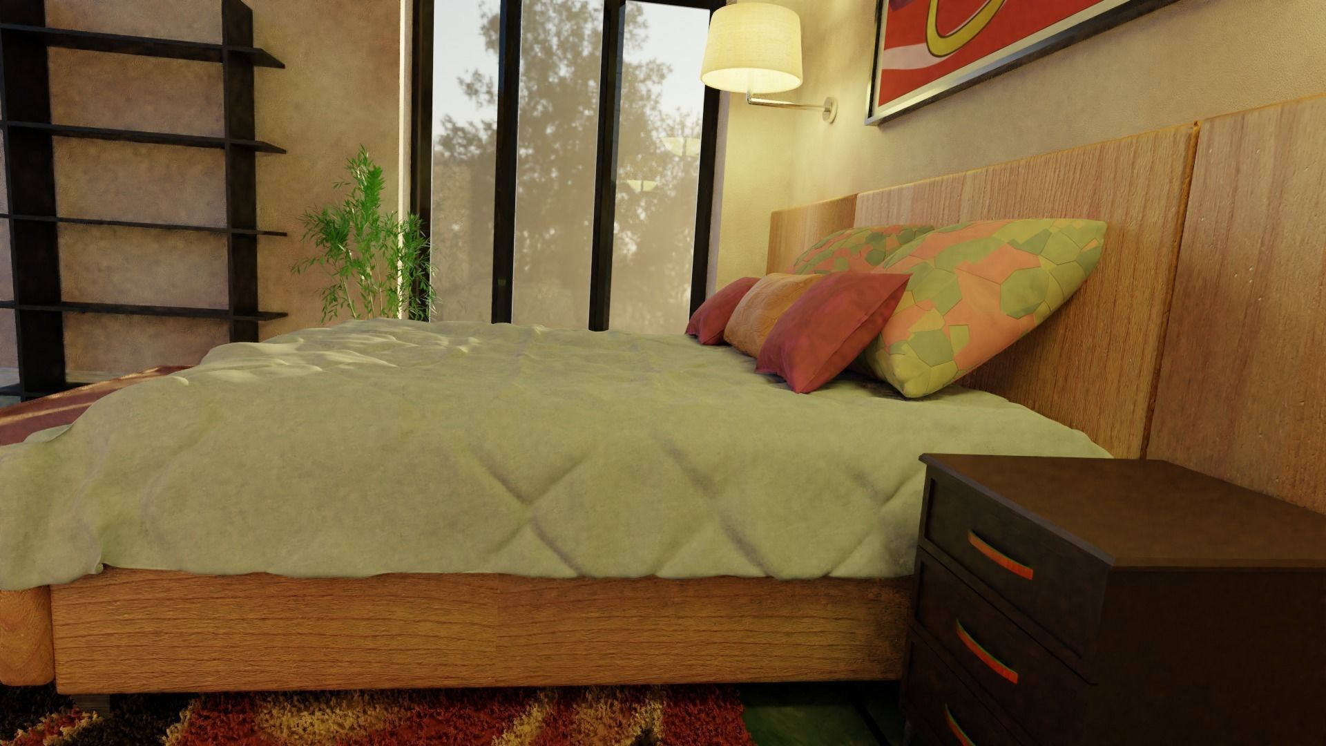 3D - Interior - Bedroom 3D model_4