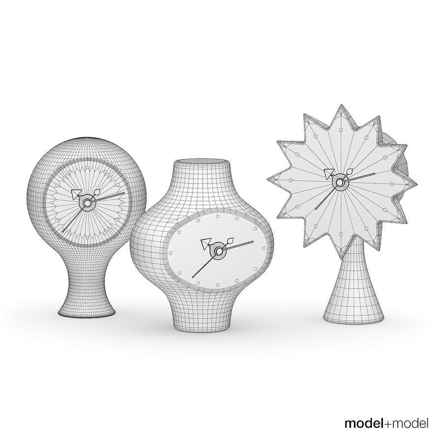 Vitra Ceramic clocks 3D model_1