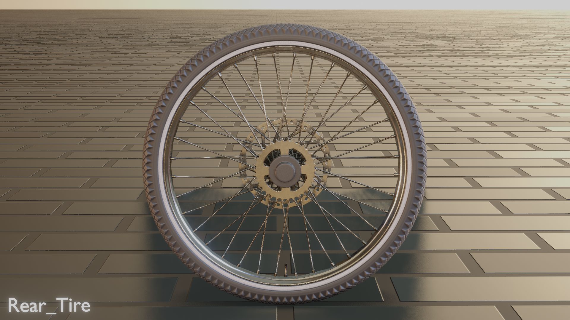 Low-Poly Cargo Bike Red Version Rigged Low-poly 3D model_74