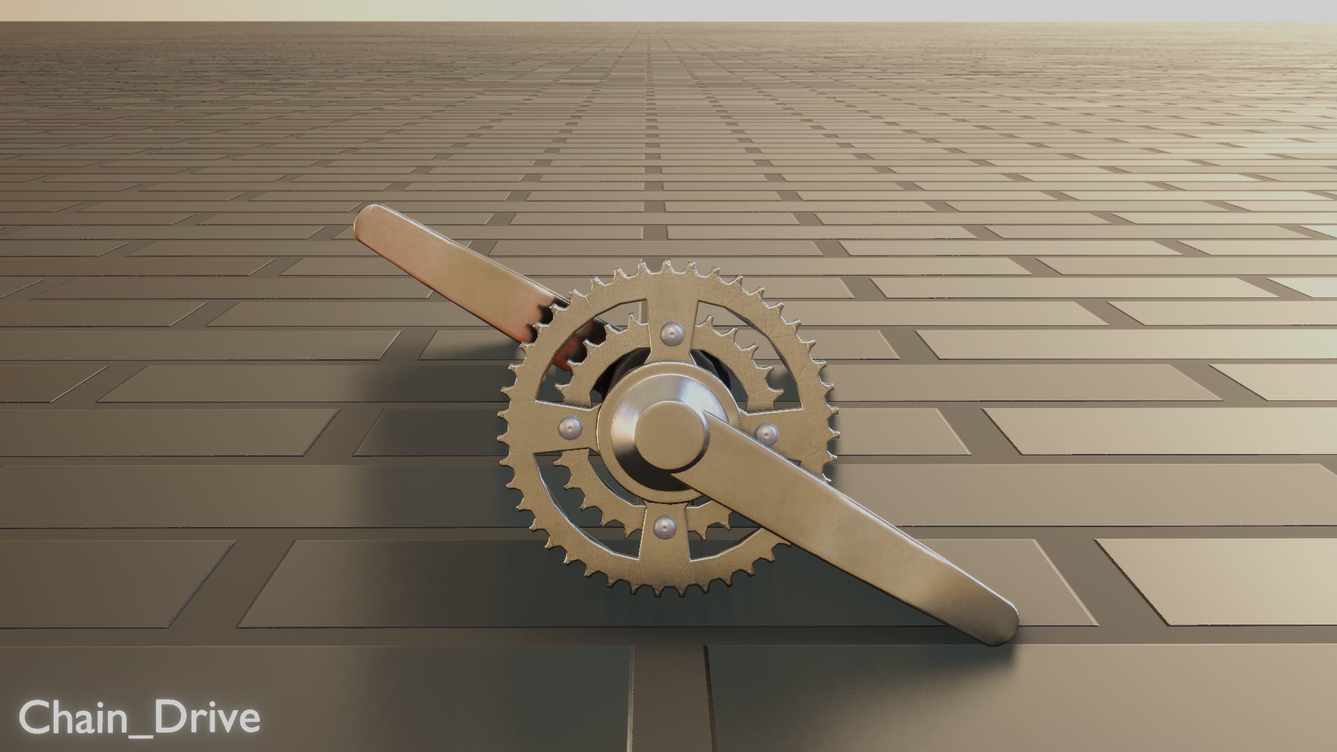 Low-Poly Cargo Bike Red Version Rigged Low-poly 3D model_69