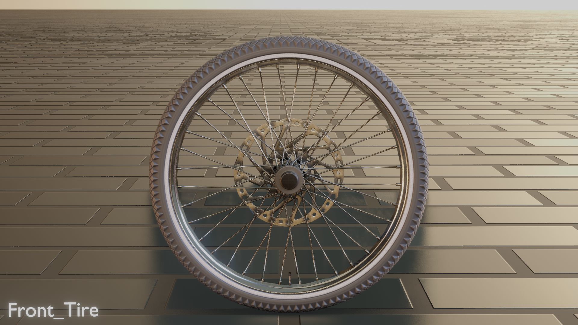 Low-Poly Cargo Bike Red Version Rigged Low-poly 3D model_71