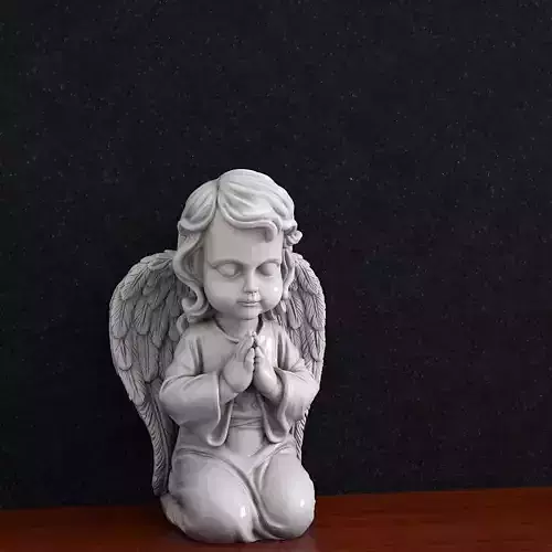 Angel baby pendant 3D print model