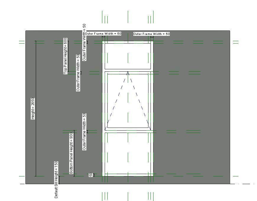 3 Panel Frame Window 3D model_1