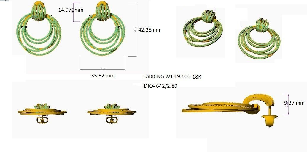 EARRING TOPS 3D print model_2