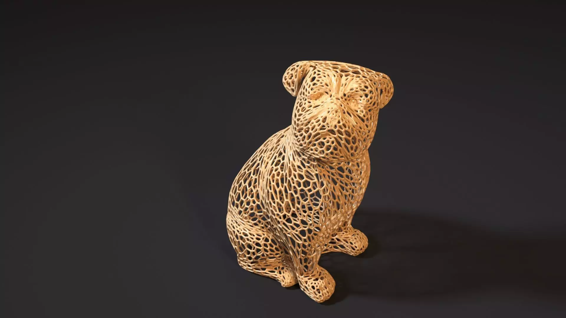 Dog Voronoi 3D print model