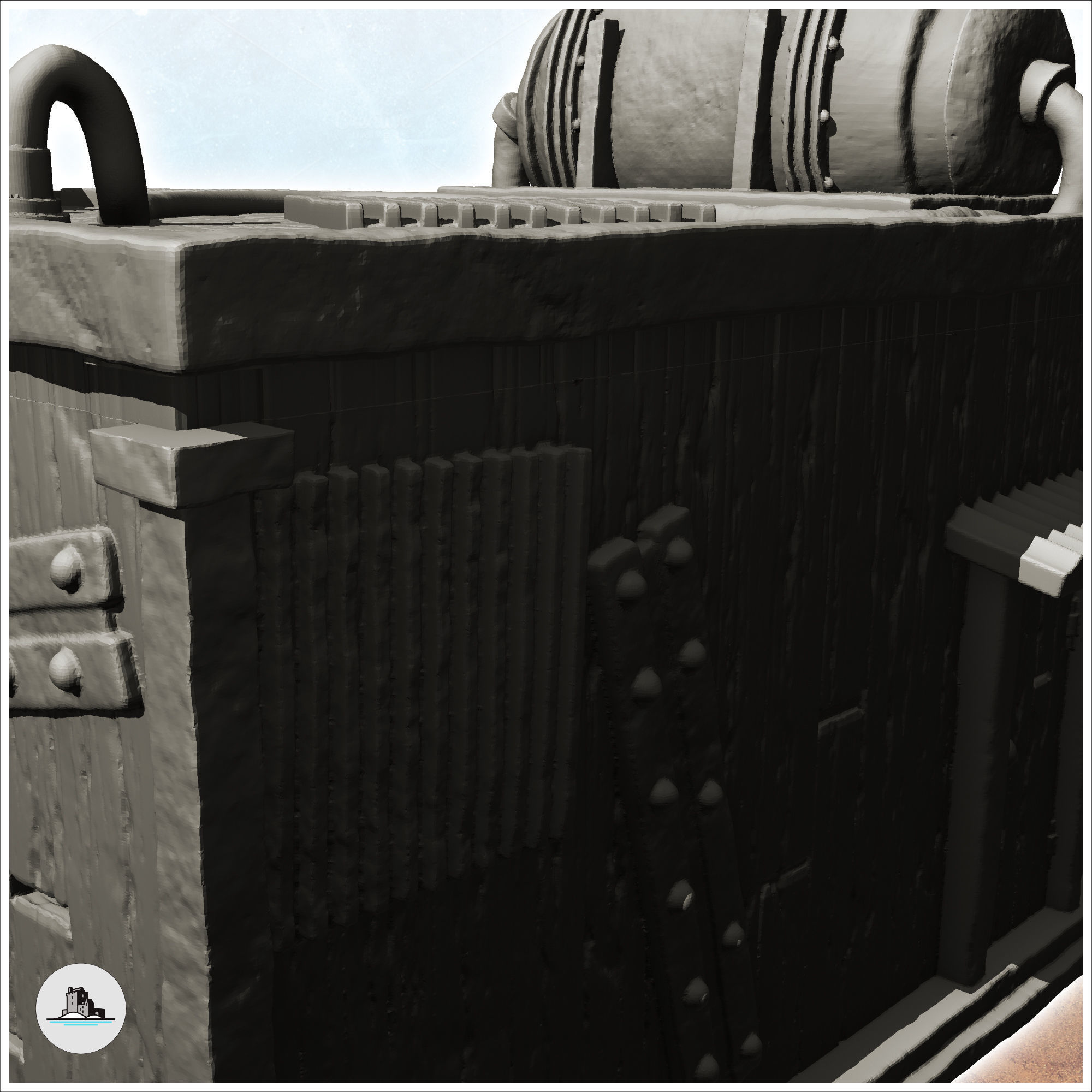 House with window and generator on roof -8- 3D print model_5