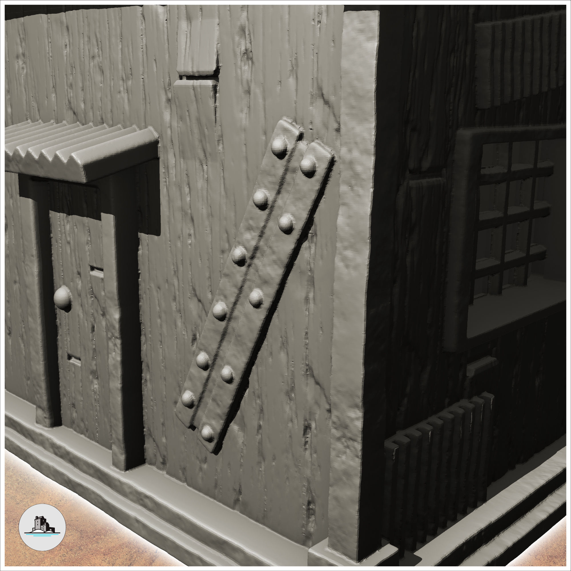 House with window and generator on roof -8- 3D print model_6