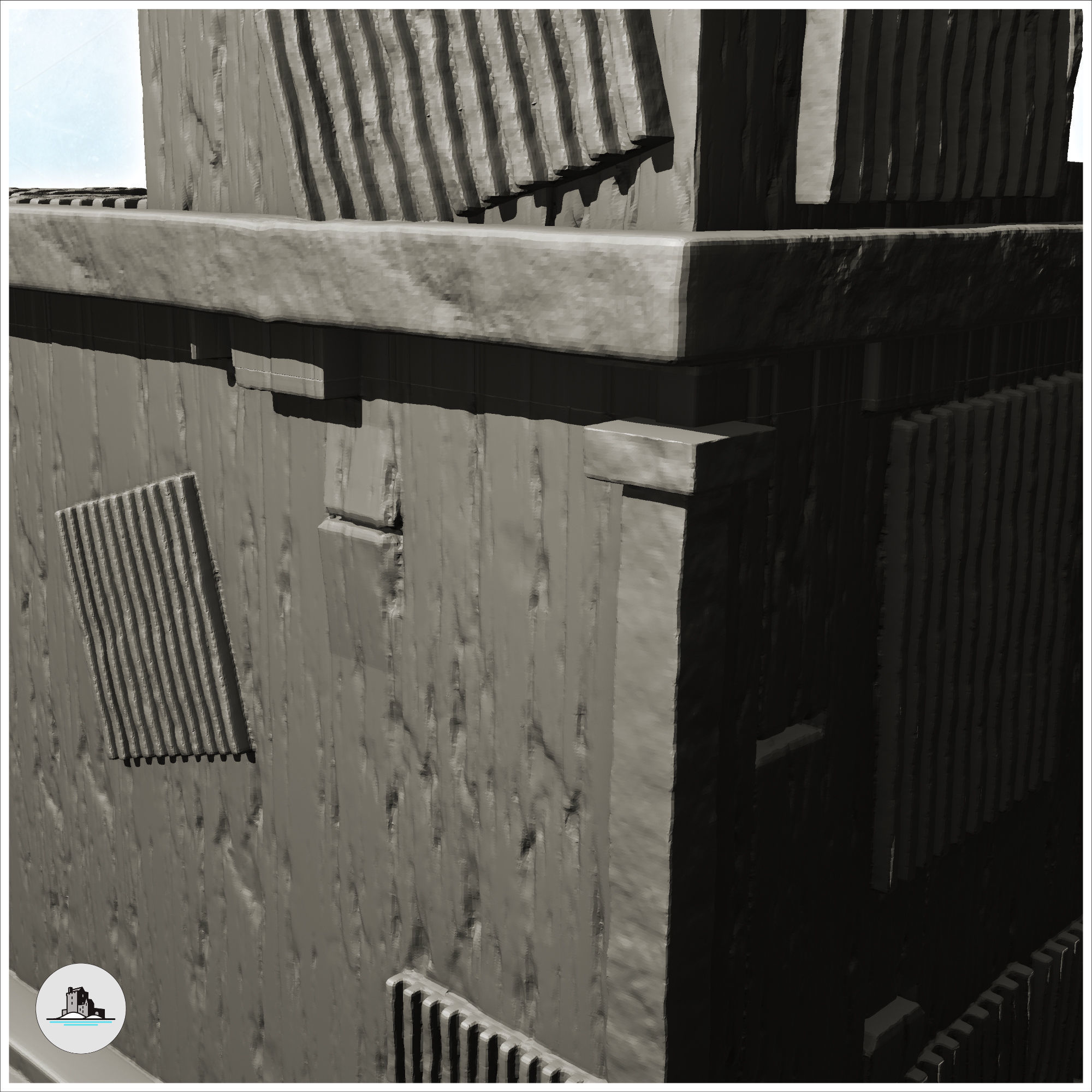 House with window and generator on roof -8- 3D print model_4