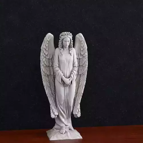 Angel statue on table 3D print model