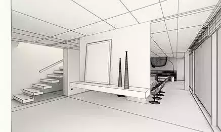 Artsy Staircase And Living Room