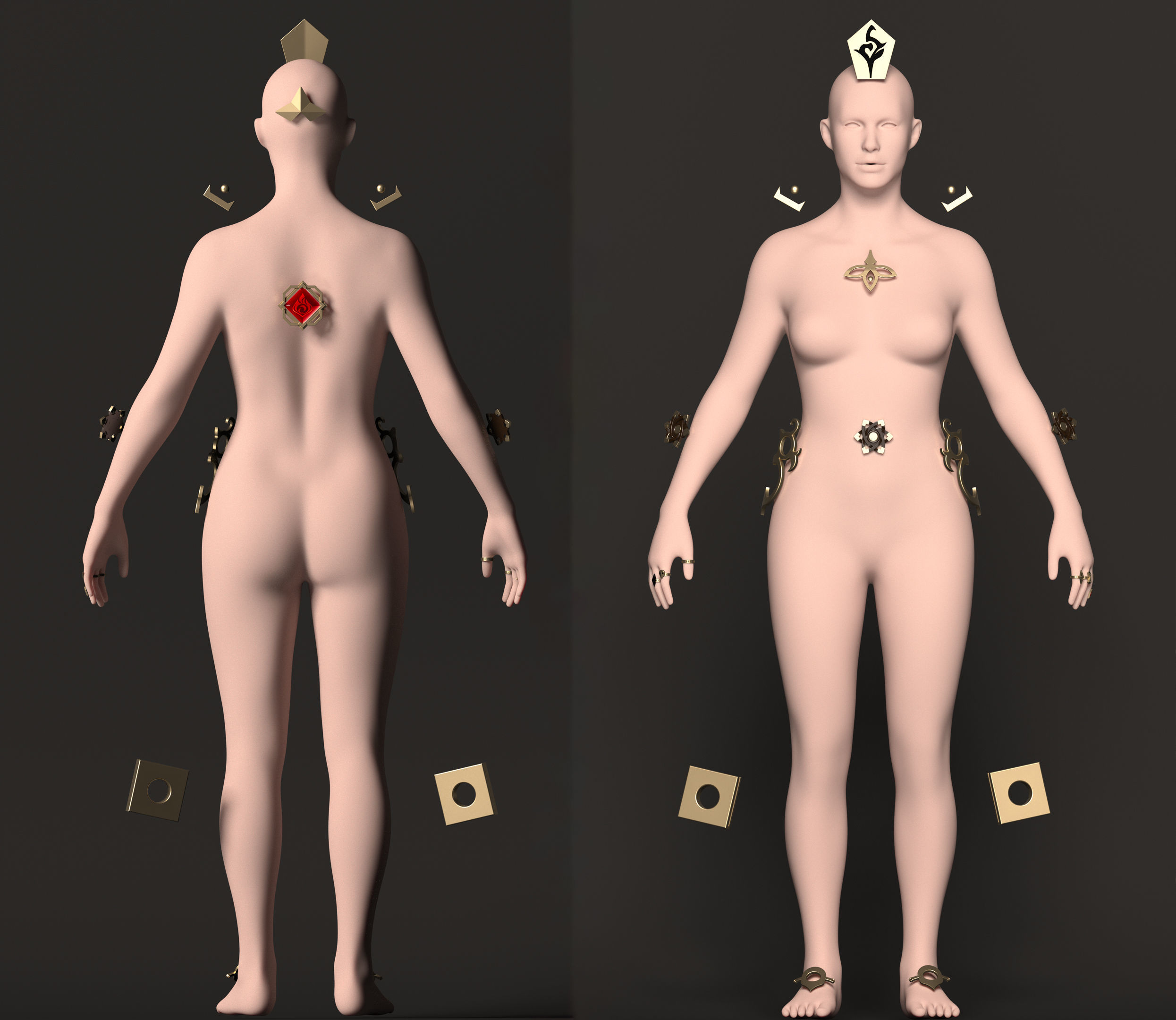 Genshin Impact - Hu Tao Pack - 3d file stl 3D print model_1