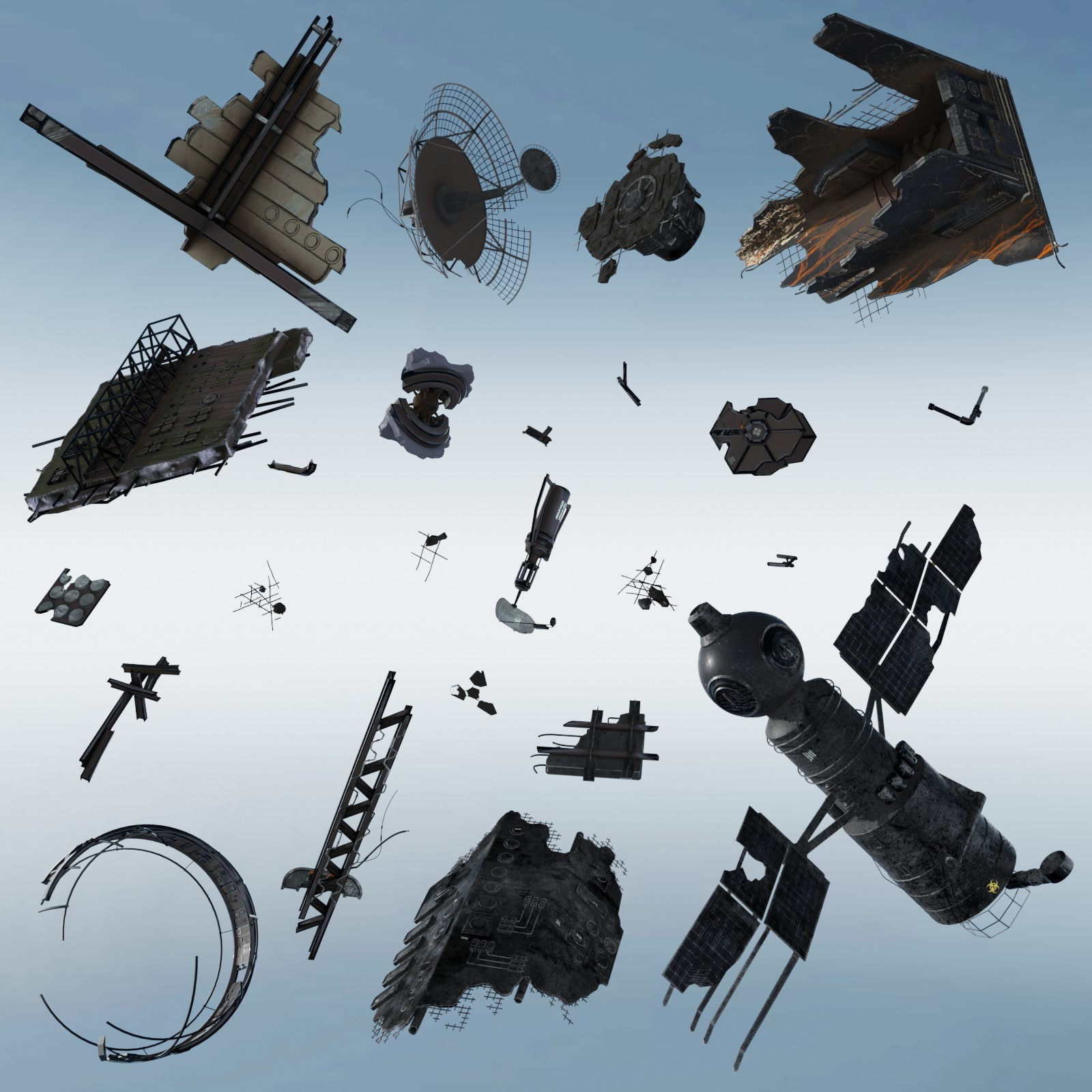 Space debris 3D model | CGTrader