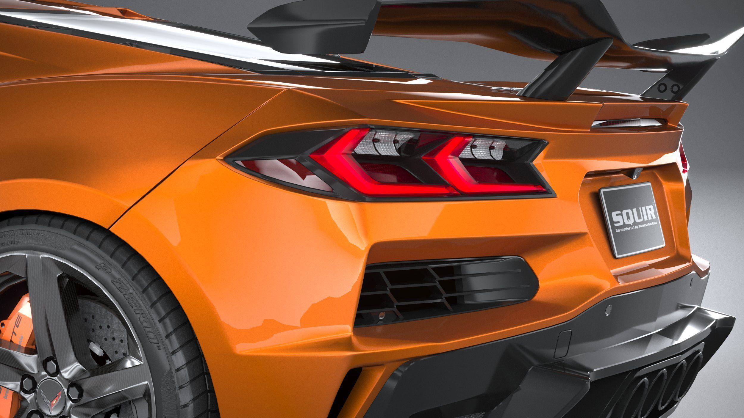 Chevrolet Corvette C8 Z06 CG 2023 lowpoly 3D model_6